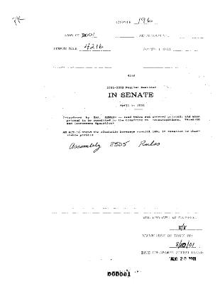 NYS Bill and Veto Jackets: 2001, Chapter 196