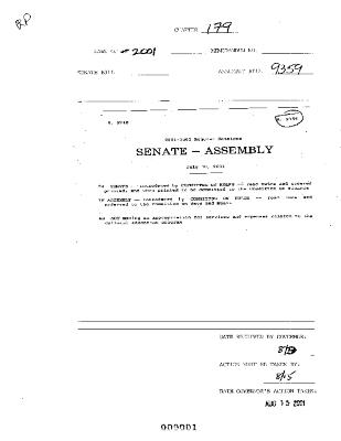 NYS Bill and Veto Jackets: 2001, Chapter 179