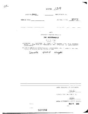 NYS Bill and Veto Jackets: 2001, Chapter 139