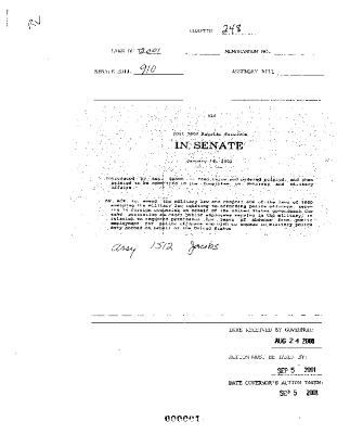 NYS Bill and Veto Jackets: 2001, Chapter 248