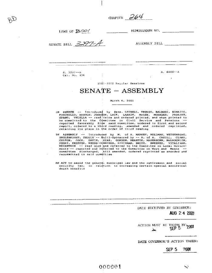 NYS Bill and Veto Jackets: 2001, Chapter 264