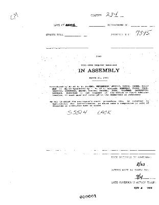 NYS Bill and Veto Jackets: 2001, Chapter 234