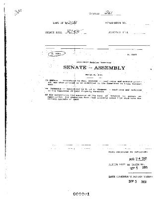 NYS Bill and Veto Jackets: 2001, Chapter 261
