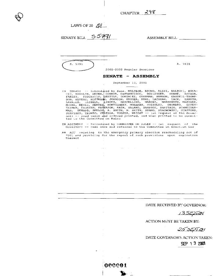 NYS Bill and Veto Jackets: 2001, Chapter 298