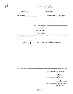 NYS Bill and Veto Jackets: 2001, Chapter 235