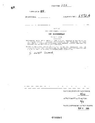 NYS Bill and Veto Jackets: 2001, Chapter 232