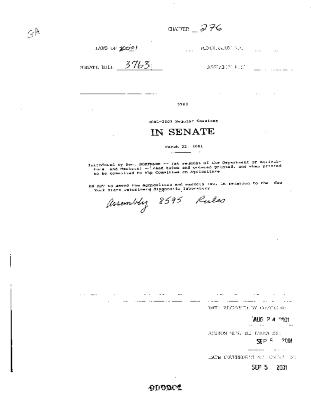 NYS Bill and Veto Jackets: 2001, Chapter 276