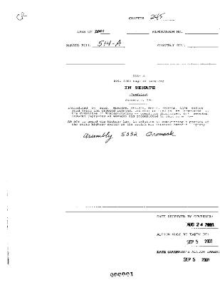 NYS Bill and Veto Jackets: 2001, Chapter 245