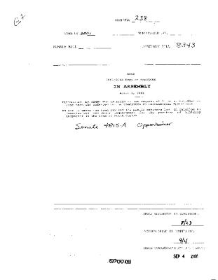 NYS Bill and Veto Jackets: 2001, Chapter 238