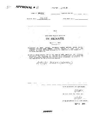 NYS Bill and Veto Jackets: 2001, Chapter 273