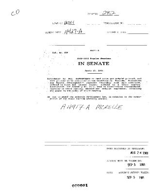 NYS Bill and Veto Jackets: 2001, Chapter 282