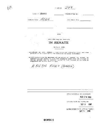 NYS Bill and Veto Jackets: 2001, Chapter 279