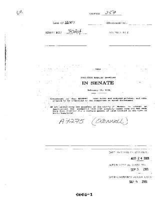 NYS Bill and Veto Jackets: 2001, Chapter 257