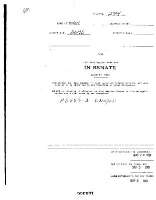 NYS Bill and Veto Jackets: 2001, Chapter 274