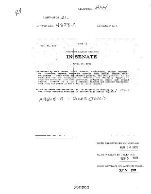 NYS Bill and Veto Jackets: 2001, Chapter 284