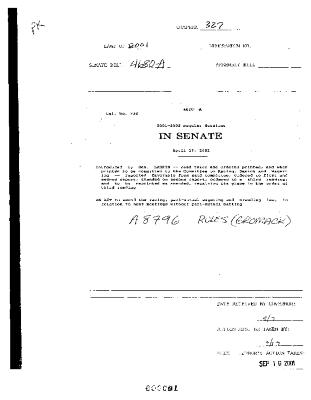 NYS Bill and Veto Jackets: 2001, Chapter 327