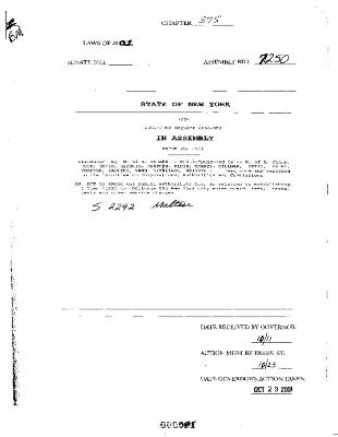 NYS Bill and Veto Jackets: 2001, Chapter 375