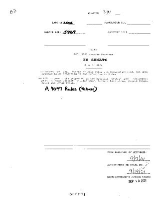 NYS Bill and Veto Jackets: 2001, Chapter 341