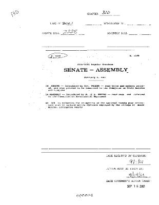 NYS Bill and Veto Jackets: 2001, Chapter 310
