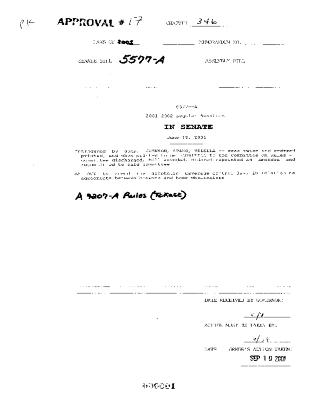 NYS Bill and Veto Jackets: 2001, Chapter 346