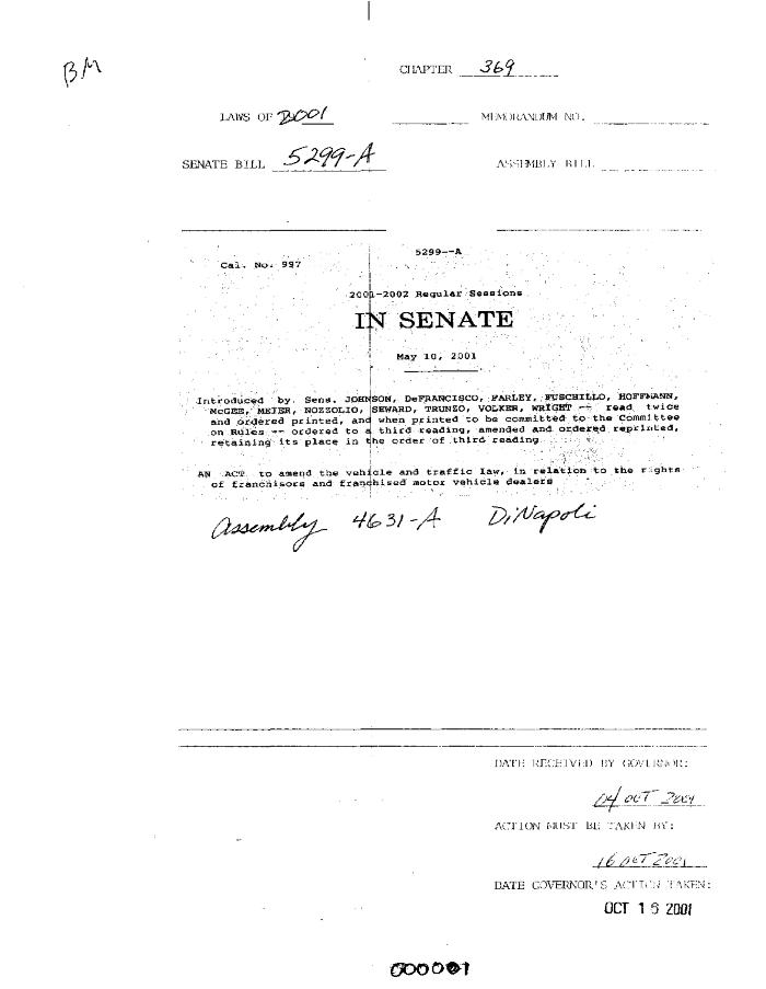 NYS Bill and Veto Jackets: 2001, Chapter 369