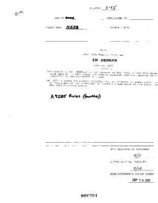 NYS Bill and Veto Jackets: 2001, Chapter 345