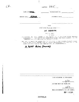 NYS Bill and Veto Jackets: 2001, Chapter 335