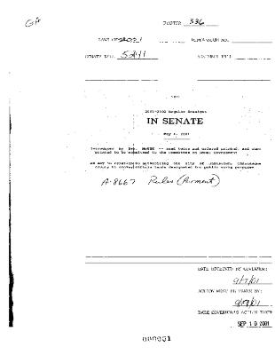 NYS Bill and Veto Jackets: 2001, Chapter 336