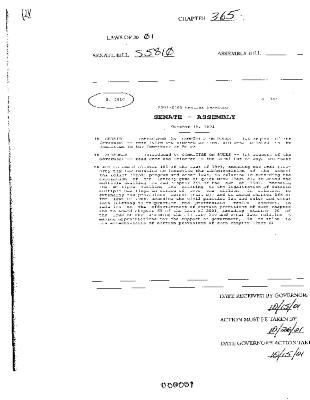 NYS Bill and Veto Jackets: 2001, Chapter 365