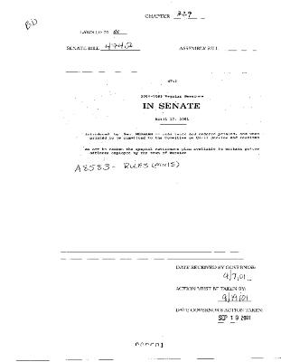 NYS Bill and Veto Jackets: 2001, Chapter 329