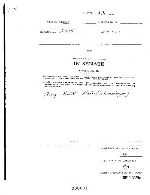 NYS Bill and Veto Jackets: 2001, Chapter 313