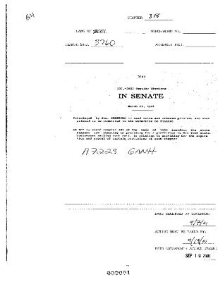 NYS Bill and Veto Jackets: 2001, Chapter 318