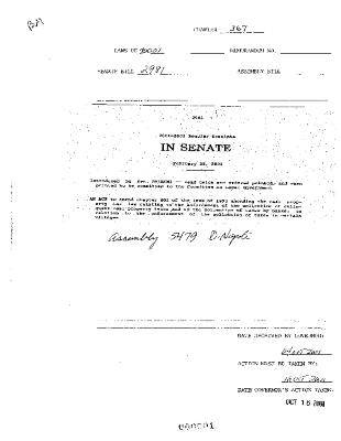 NYS Bill and Veto Jackets: 2001, Chapter 367