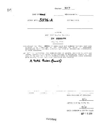 NYS Bill and Veto Jackets: 2001, Chapter 337