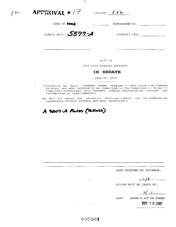 NYS Bill and Veto Jackets: 2001, Chapter 346