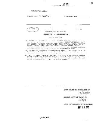 NYS Bill and Veto Jackets: 2001, Chapter 381
