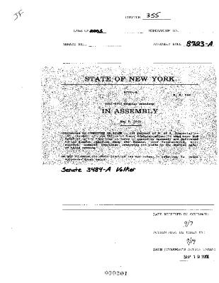 NYS Bill and Veto Jackets: 2001, Chapter 355