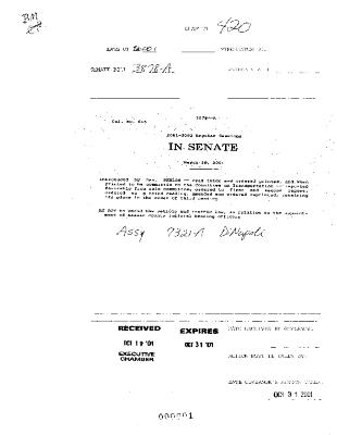 NYS Bill and Veto Jackets: 2001, Chapter 420