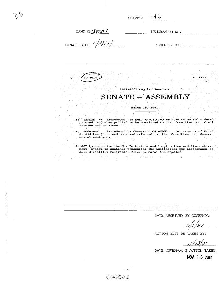 NYS Bill and Veto Jackets: 2001, Chapter 446