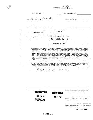 NYS Bill and Veto Jackets: 2001, Chapter 406