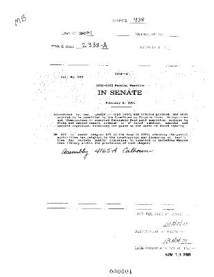 NYS Bill and Veto Jackets: 2001, Chapter 438