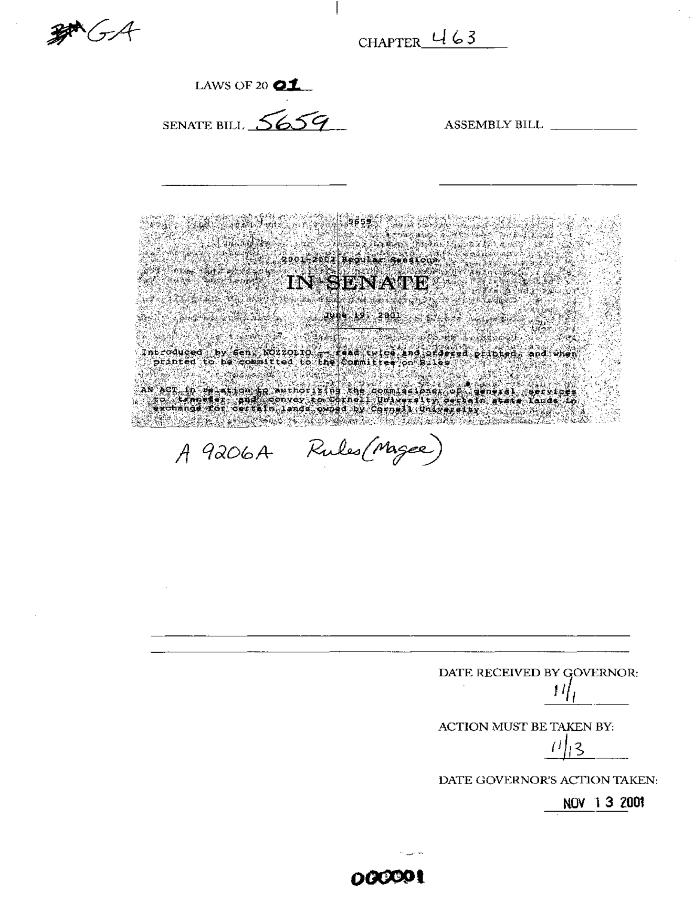 NYS Bill and Veto Jackets: 2001, Chapter 463