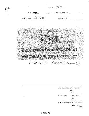 NYS Bill and Veto Jackets: 2001, Chapter 457