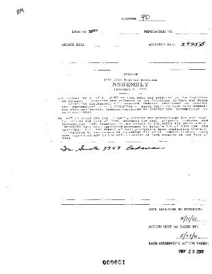 NYS Bill and Veto Jackets: 2001, Chapter 40