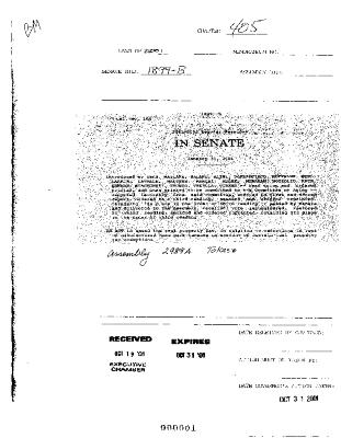 NYS Bill and Veto Jackets: 2001, Chapter 405