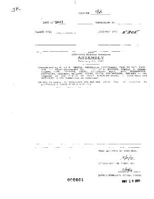 NYS Bill and Veto Jackets: 2001, Chapter 42