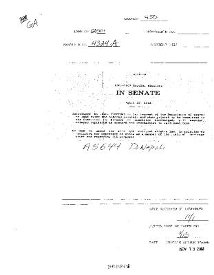 NYS Bill and Veto Jackets: 2001, Chapter 450