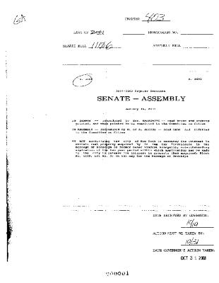 NYS Bill and Veto Jackets: 2001, Chapter 403