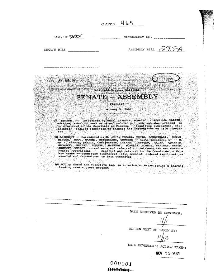 NYS Bill and Veto Jackets: 2001, Chapter 469