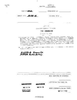 NYS Bill and Veto Jackets: 2001, Chapter 402